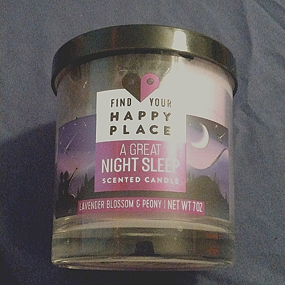 Find your happy place A great night sleep scented candle